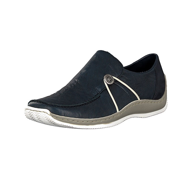 Slip On Rieker L1781-17 Para Mulher - Azuis